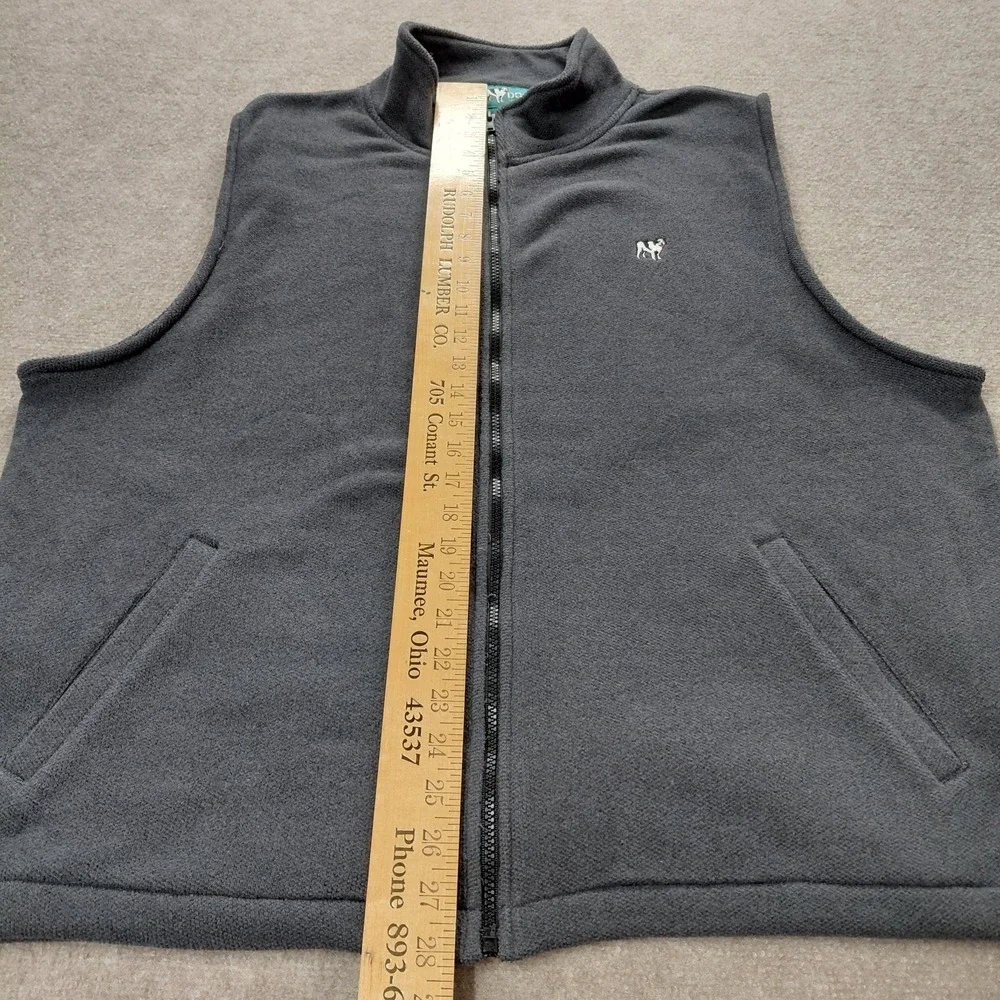 Vintage Big Dogs Full Zip Vest Oversize Mens Fits L XL 2XL Gray Knit Sweater 90s